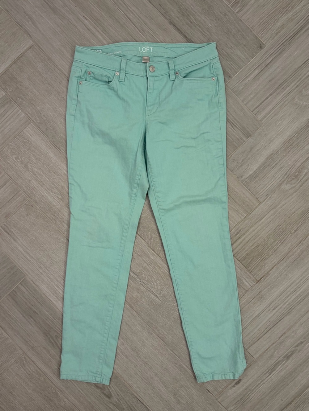 LOFT Mint Green Modern Skinny Jeans 8 Petite